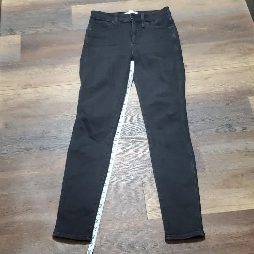 Madewell 10" high rise skinny black denim jeans